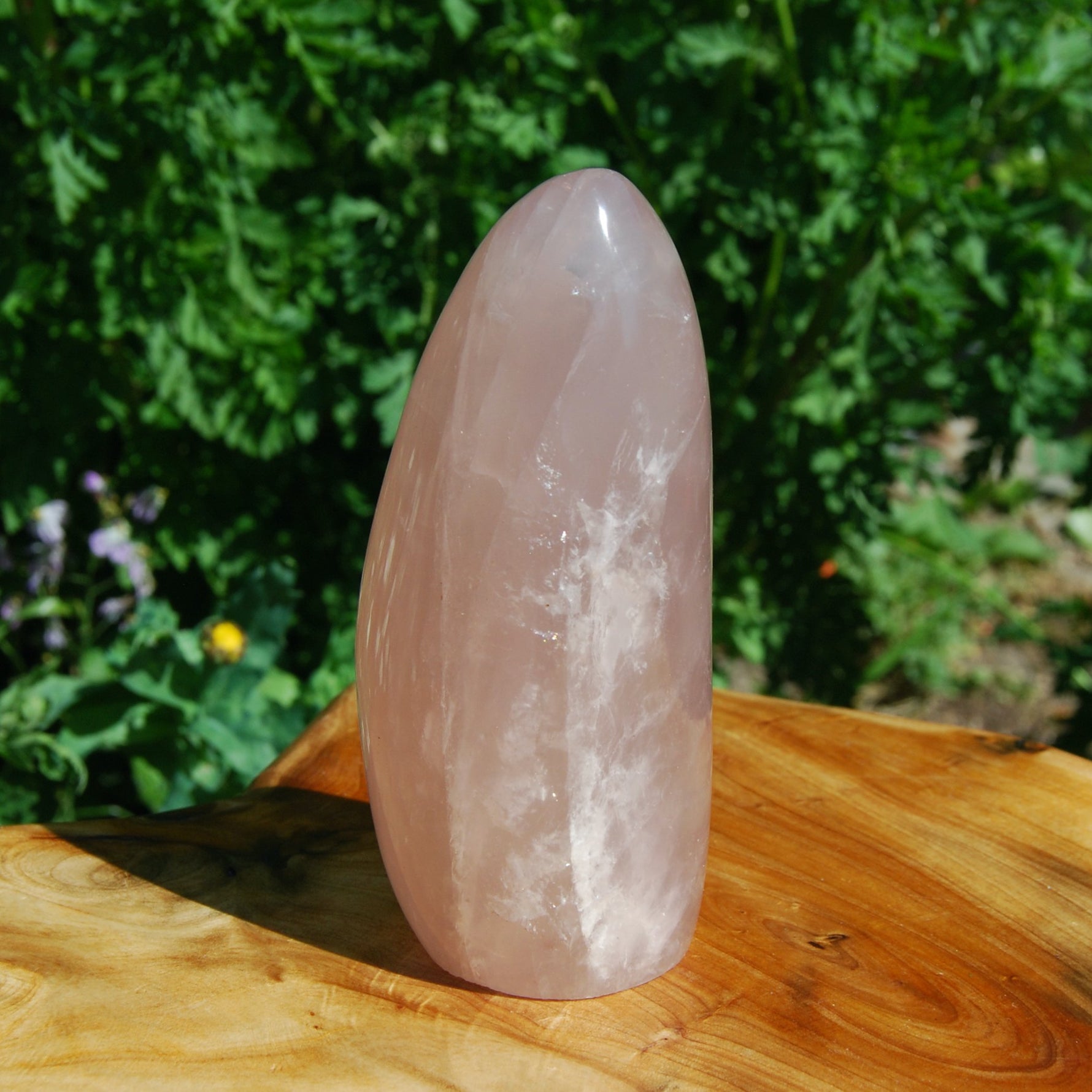 Rose Quartz Crystal Polished Freeform Tower
