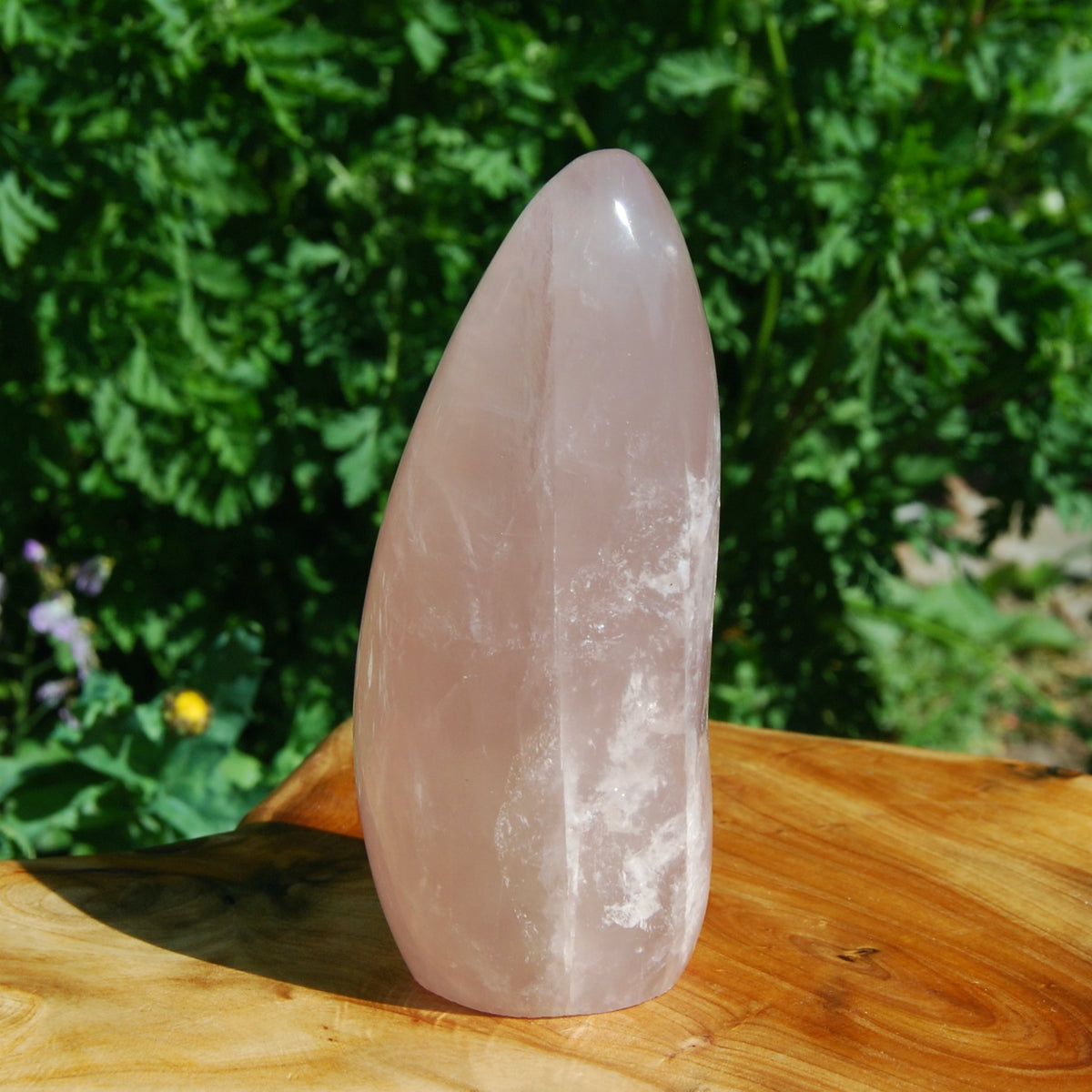 Rose Quartz Crystal Polished Freeform Tower
