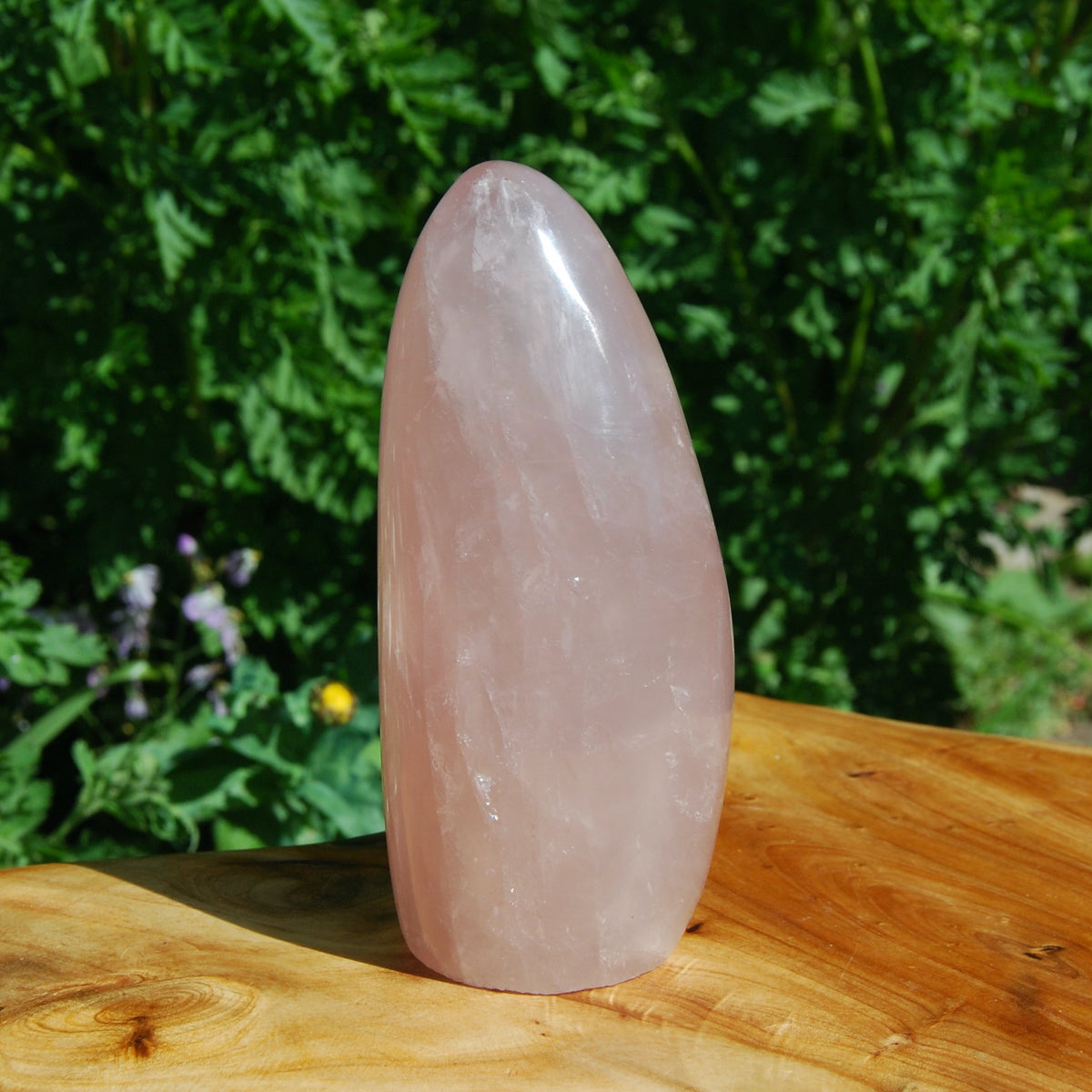 Rose Quartz Crystal Polished Freeform Tower