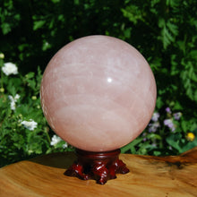 Load image into Gallery viewer, HUGE Rose Quartz Crystal Sphere Universal Love
