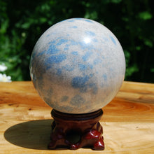 Load image into Gallery viewer, K2 Stone Crystal Sphere, Azurite Crystal Ball
