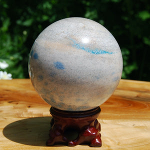 K2 Stone Crystal Sphere, Azurite Crystal Ball