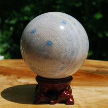 Load image into Gallery viewer, K2 Stone Crystal Sphere, Azurite Crystal Ball
