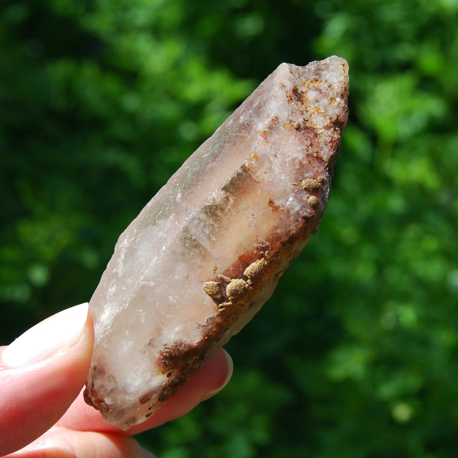  Raw Amphibole Quartz Crystal from Brazil