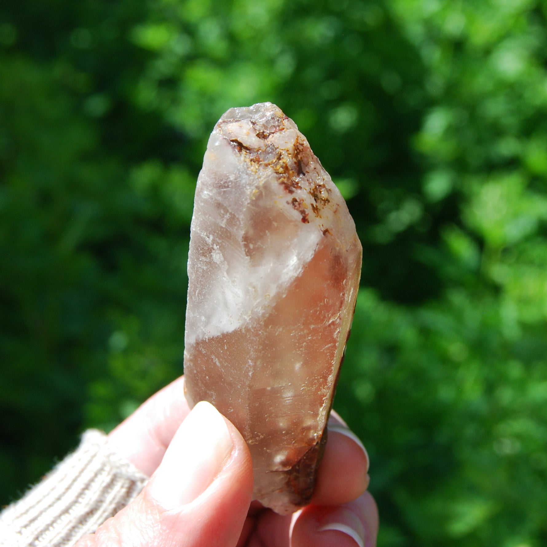 Raw Amphibole Quartz Crystal from Brazil