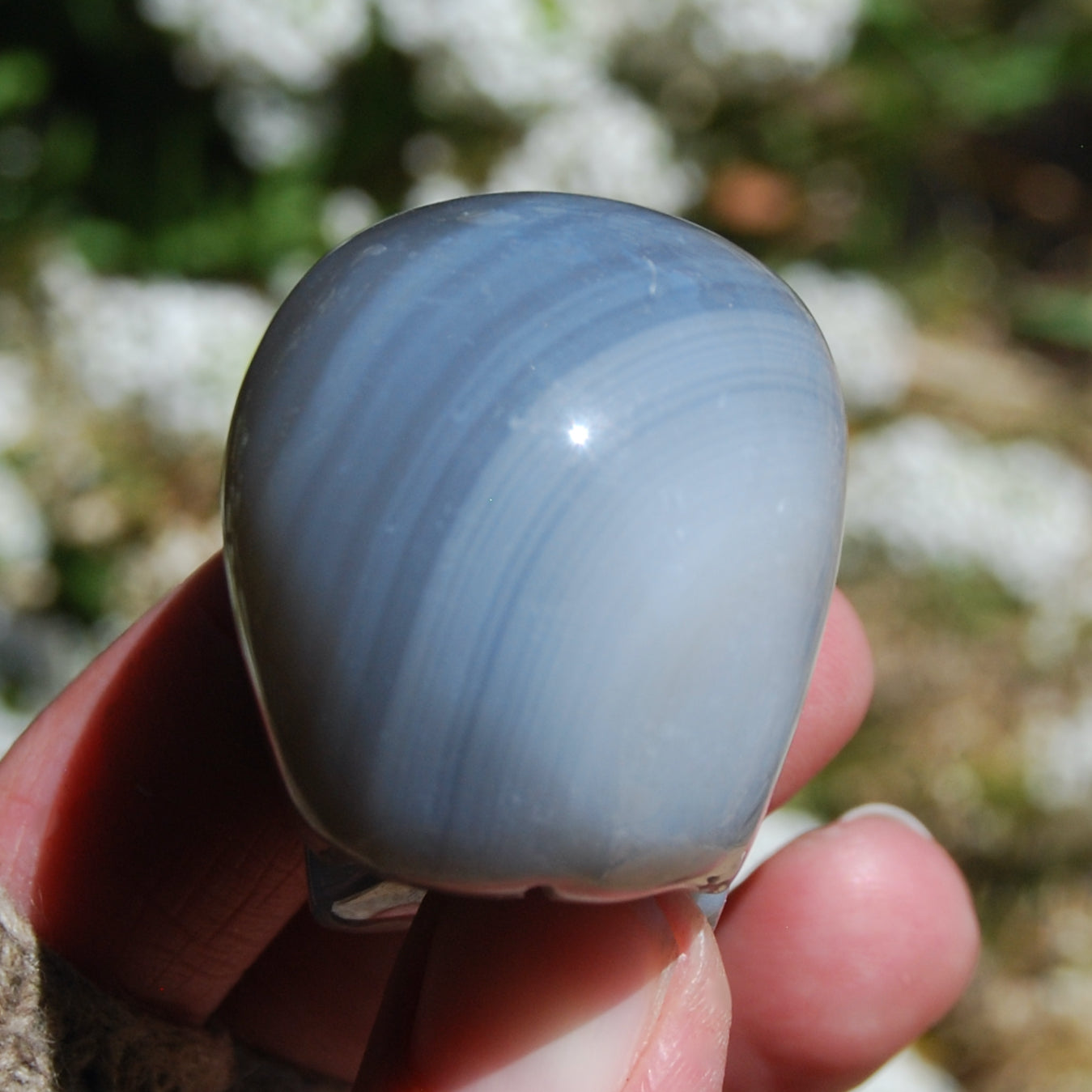 Grey Agate Carved Crystal Skull Realistic Gemstone Carving