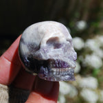 Chevron Dream Amethyst Carved Crystal Skull Realistic