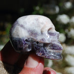 Chevron Dream Amethyst Carved Crystal Skull Realistic