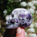 Chevron Dream Amethyst Carved Crystal Skull Realistic