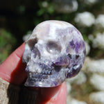 Chevron Dream Amethyst Carved Crystal Skull Realistic
