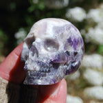 Chevron Dream Amethyst Carved Crystal Skull Realistic
