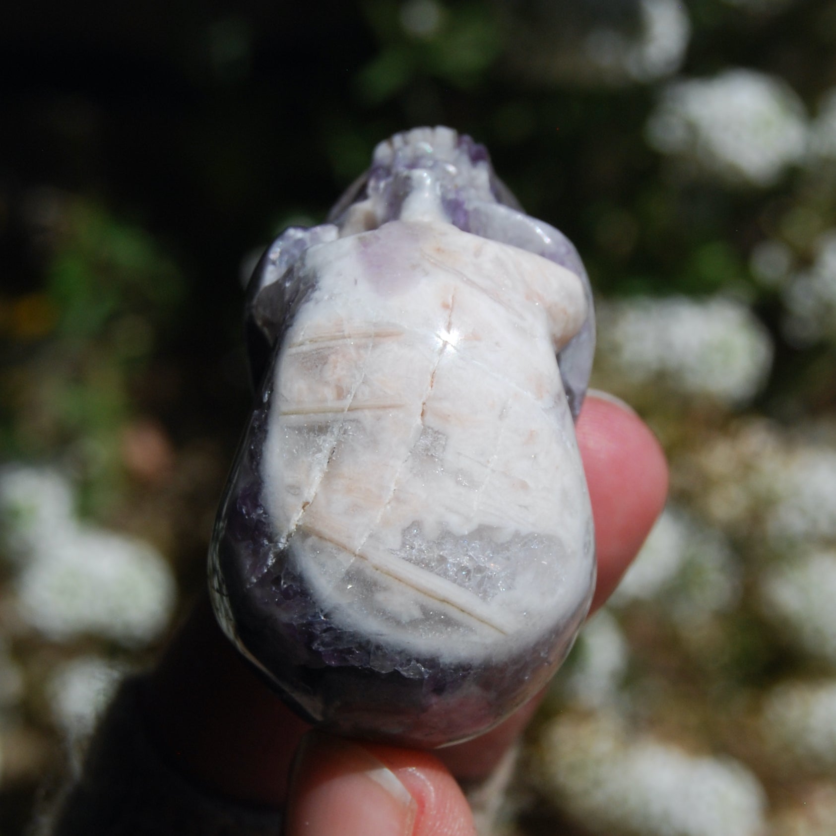 Chevron Dream Amethyst Carved Crystal Skull Realistic