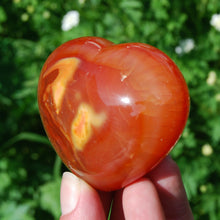 Load image into Gallery viewer, Carnelian palm stone, Carnelian Heart Shaped Palm Stone, Carnelian Crystal
