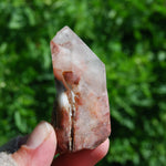 Raw Amphibole Quartz Crystal Point from Brazil