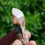 Raw Amphibole Quartz Crystal Point from Brazil