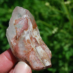 Raw Amphibole Quartz Crystal Point from Brazil