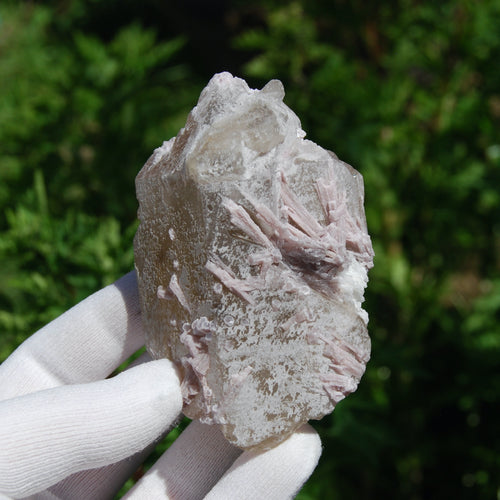Pink Lepidolite in Citrine Matrix Crystal Specimen