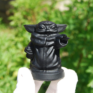 Black Obsidian Grogu Baby Yoda Crystal Carving