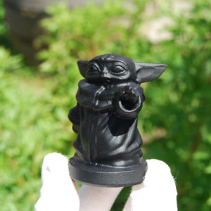 Black Obsidian Grogu Baby Yoda Crystal Carving