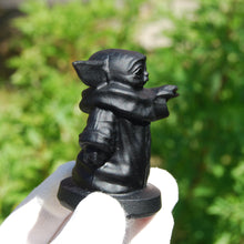 Load image into Gallery viewer, Black Obsidian Grogu Baby Yoda Crystal Carving
