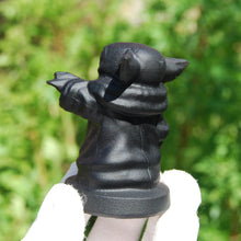 Load image into Gallery viewer, Black Obsidian Grogu Baby Yoda Crystal Carving
