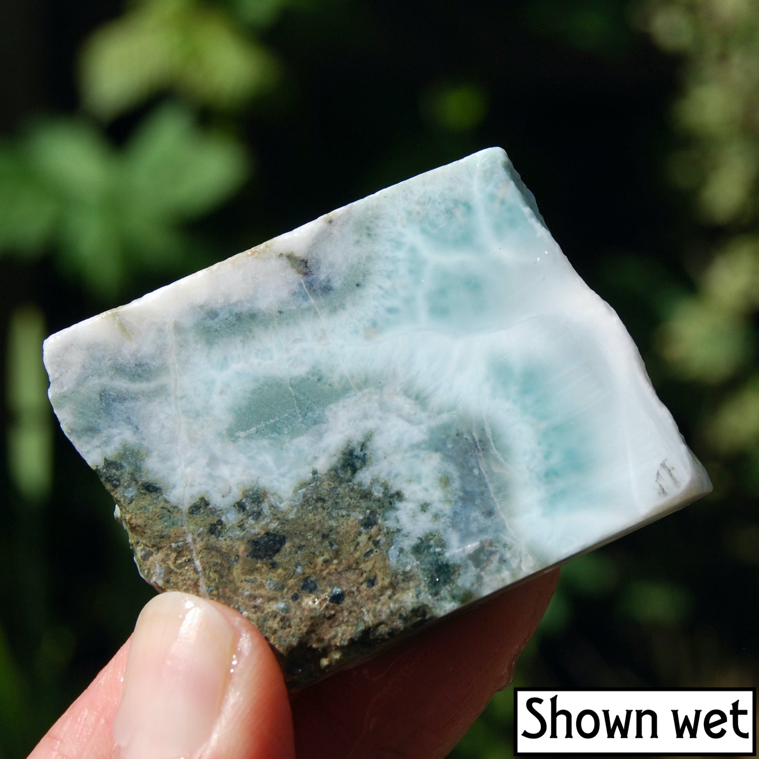 Genuine Larimar Crystal Slab Dominican Republic
