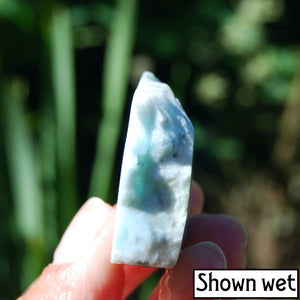 1.75in 43g Larimar Crystal Slab, Dominican Republic