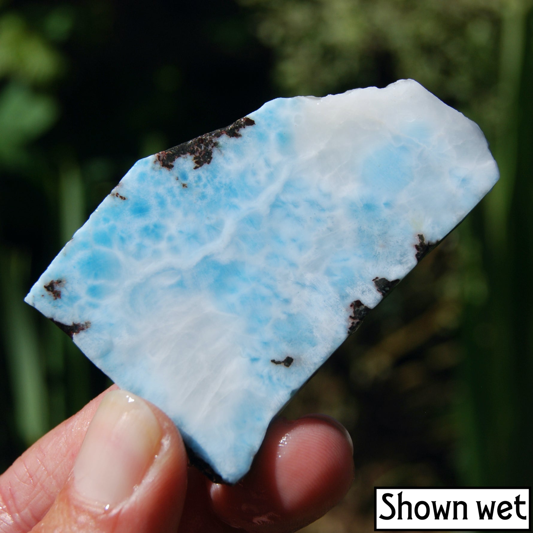 Genuine Larimar Crystal Slab Dominican Republic