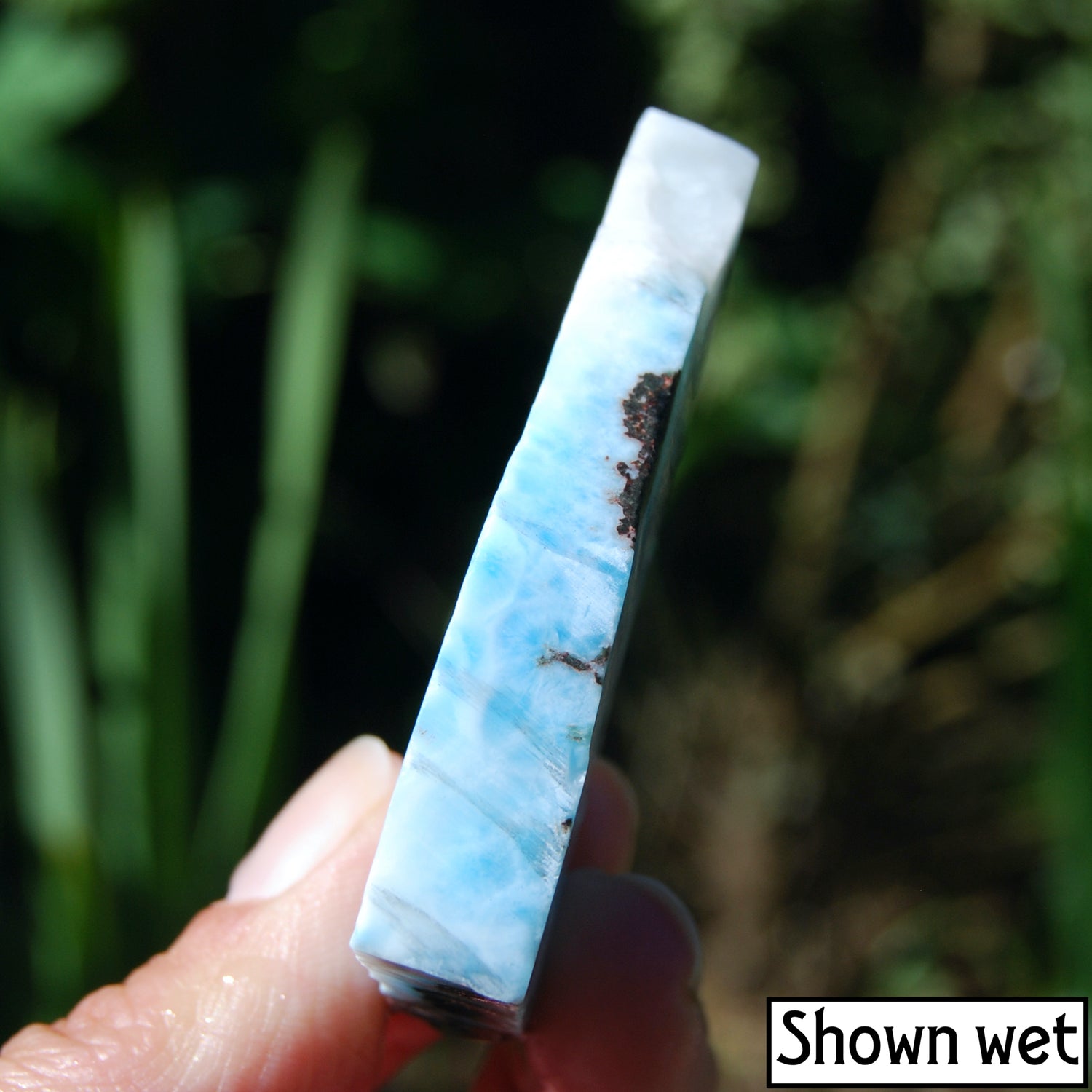 Genuine Larimar Crystal Slab Dominican Republic