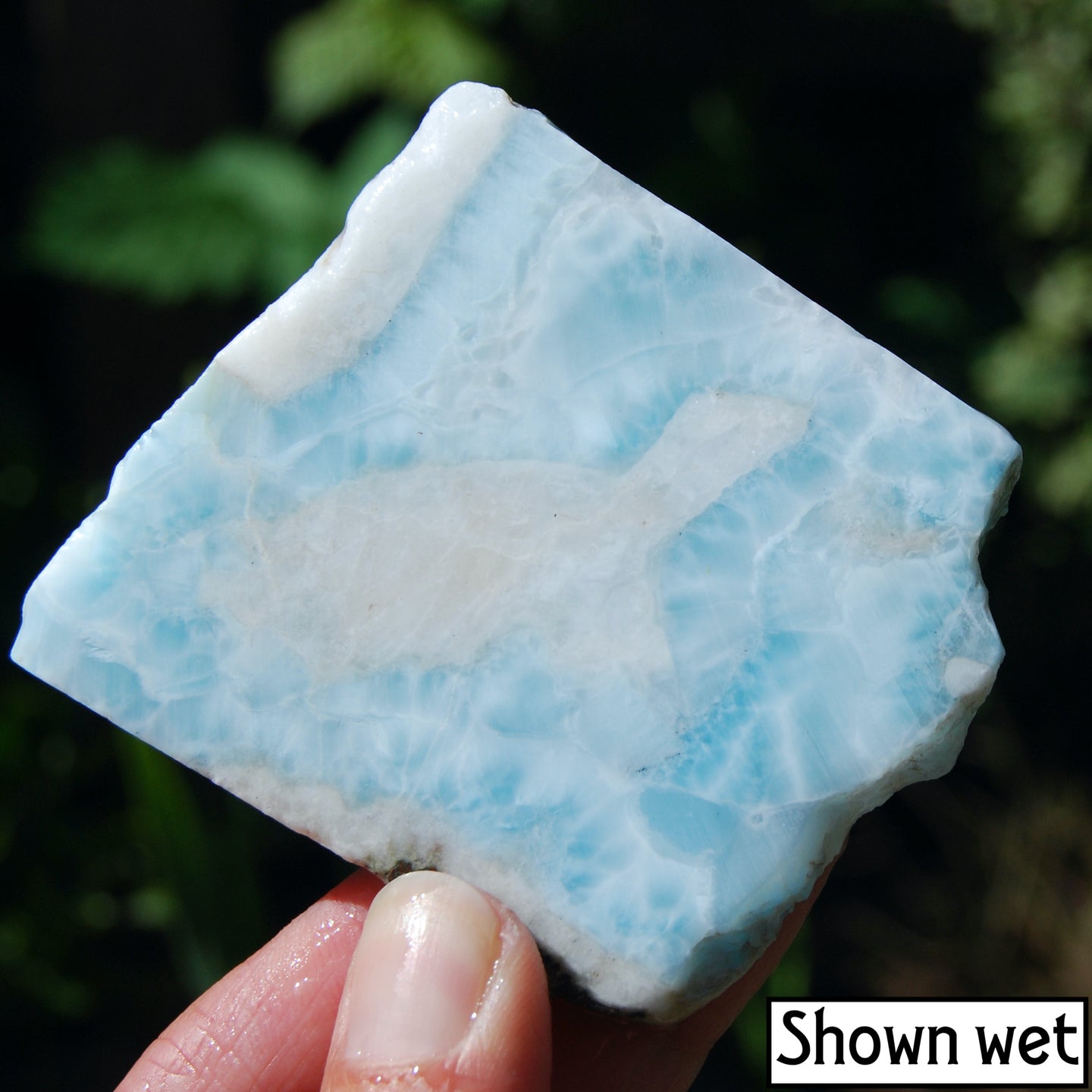 Genuine Larimar Crystal Slab Dominican Republic