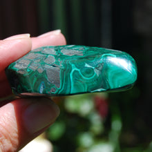 Load image into Gallery viewer, Large Natural Malachite Crystal Palm Stone Botryoidal Free Form Congo
