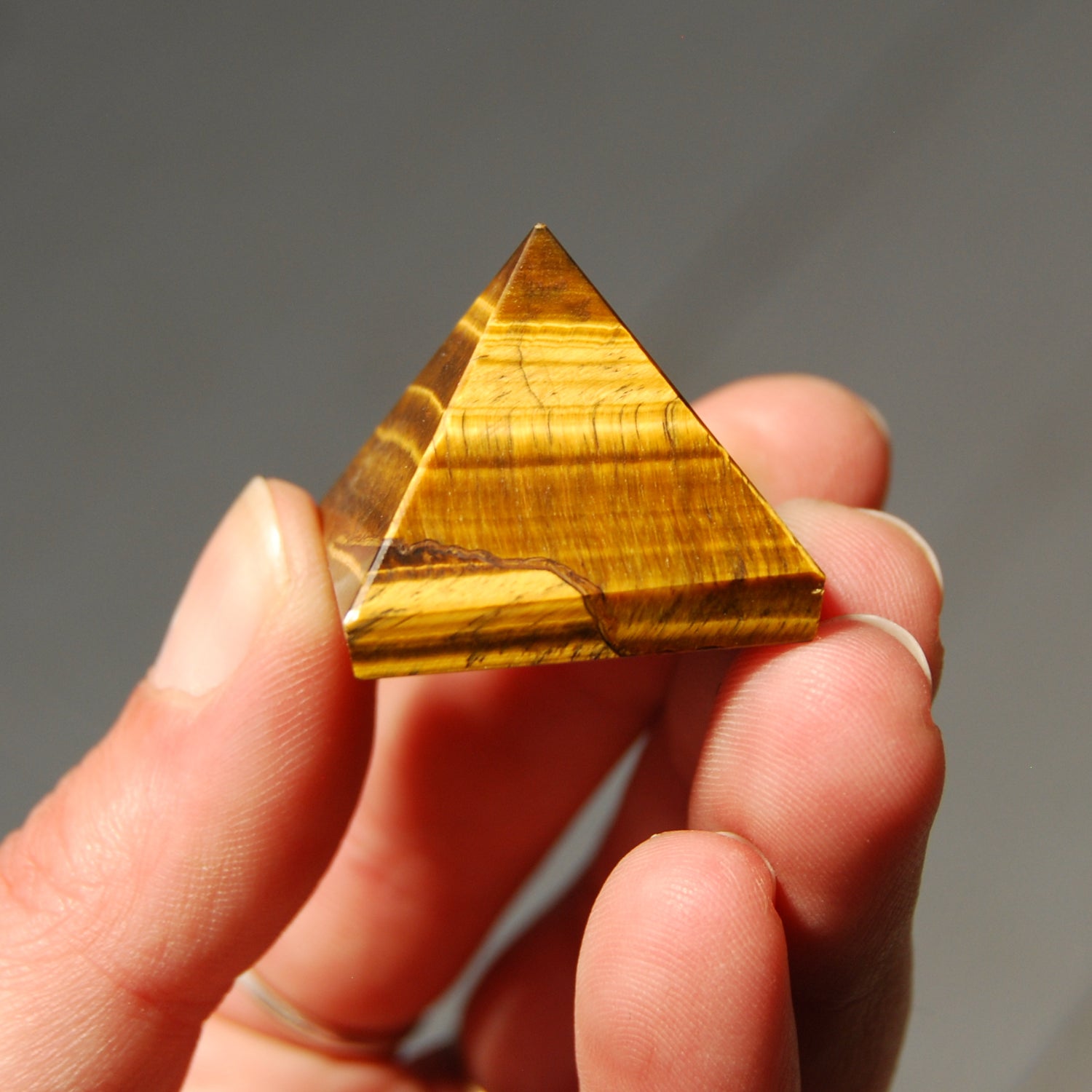 Tiger Eye Crystal Pyramid 25mm to 30mm