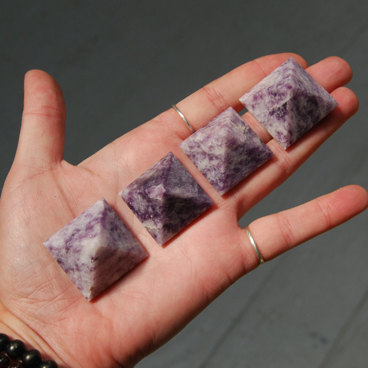 Lepidolite Crystal Pyramid 25mm to 30mm