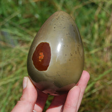 Load image into Gallery viewer, Large 4&quot; 1.1lb Polychrome Jasper Carved Crystal Egg
