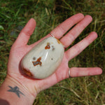 Polychrome Jasper Carved Crystal Palm Stone 260g 3"