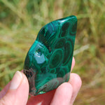 2.5" 102g Natural Malachite Crystal Polished Slab