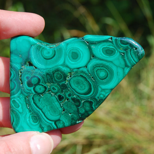 Stunning Natural Malachite Crystal Polished Slab 48g 2.5