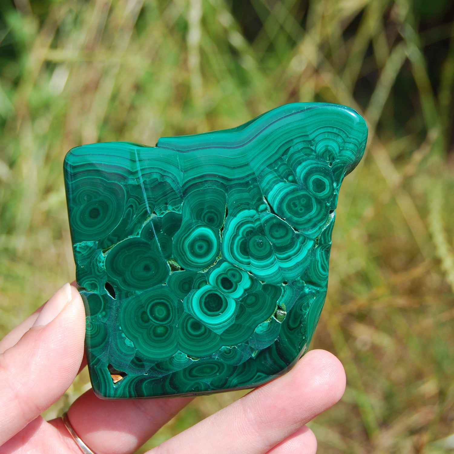 Stunning AAA Natural Malachite Crystal Polished Gemstone Slab 