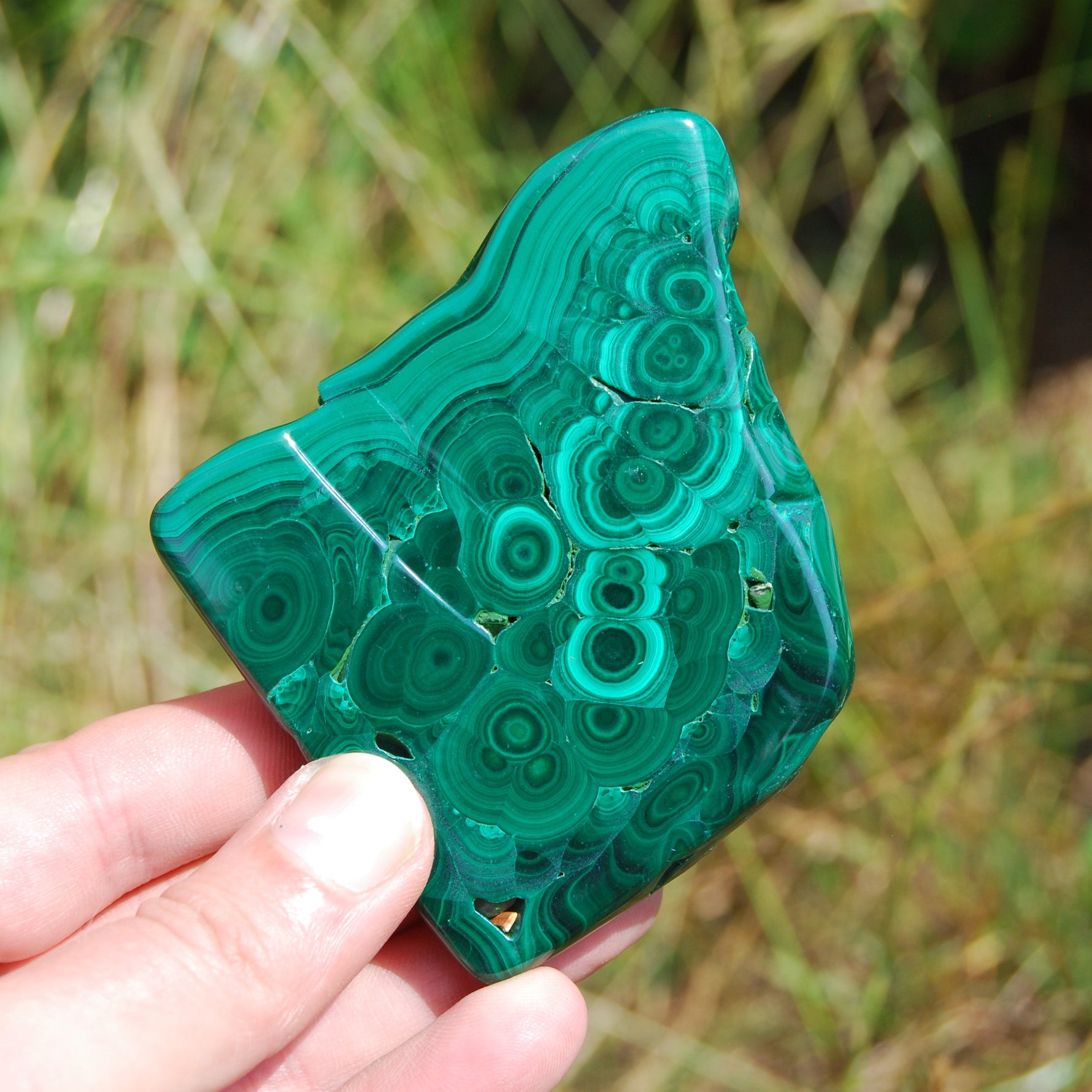 Stunning AAA Natural Malachite Crystal Polished Gemstone Slab 