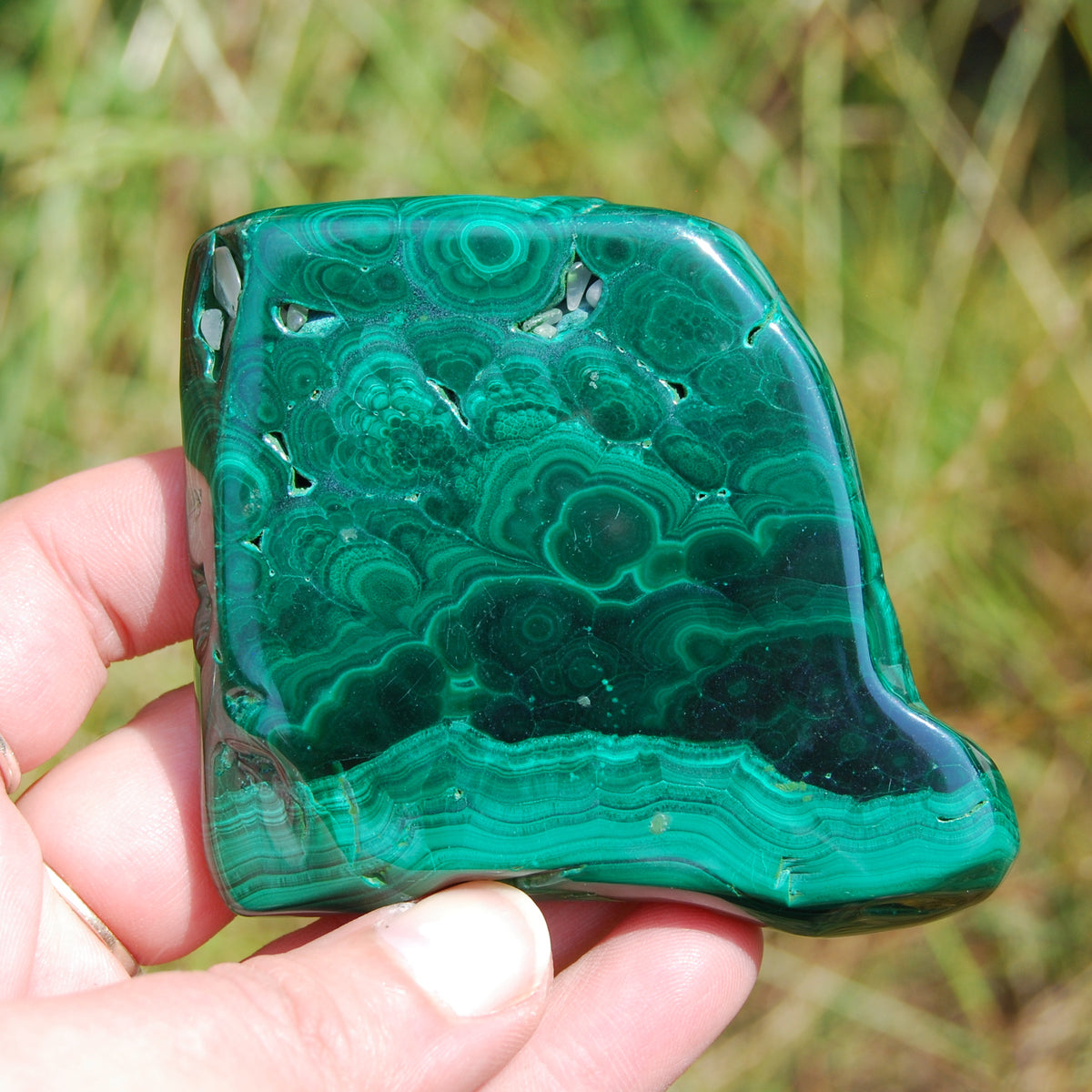 Stunning AAA Natural Malachite Crystal Polished Gemstone Slab 