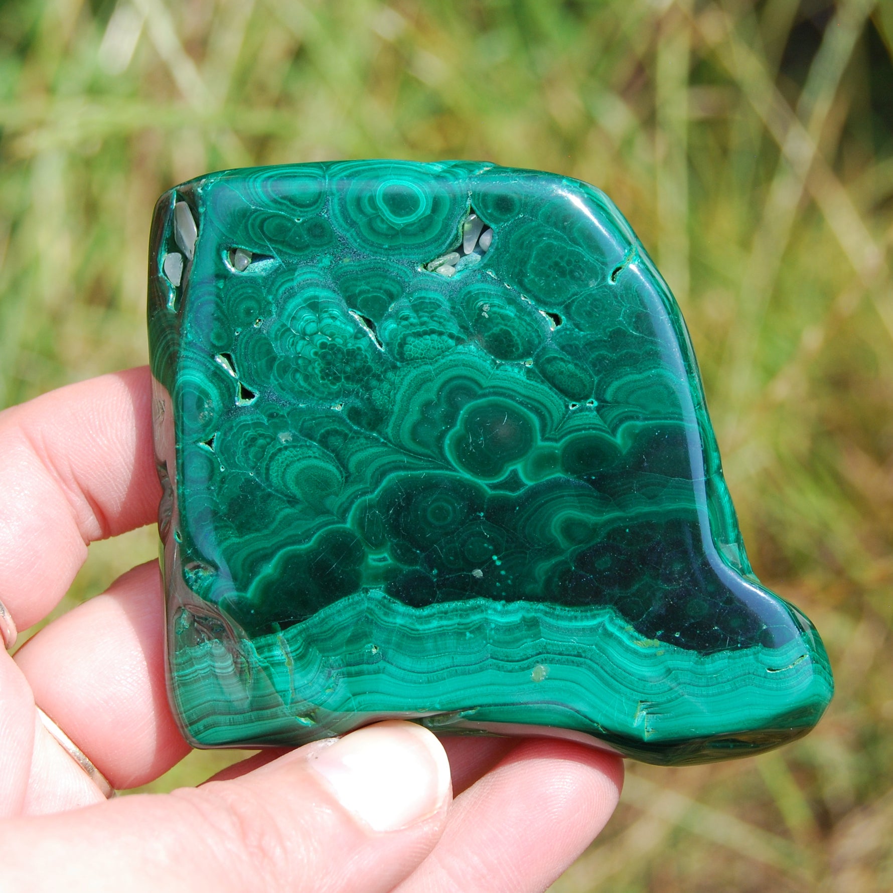 Stunning AAA Natural Malachite Crystal Polished Gemstone Slab 