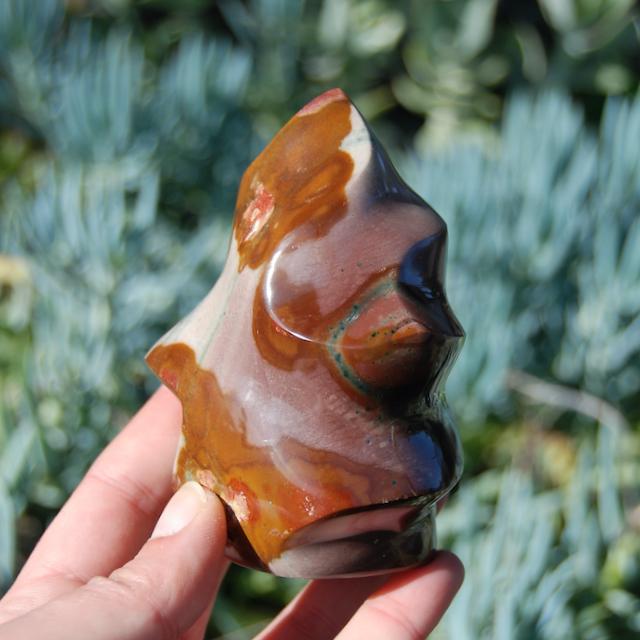 Polychrome Jasper Crystal Flame Tower