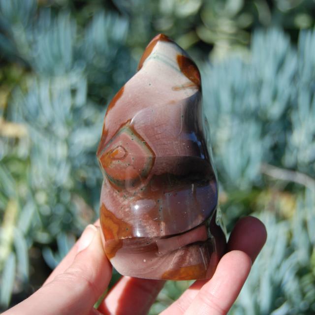 Polychrome Jasper Crystal Flame Tower