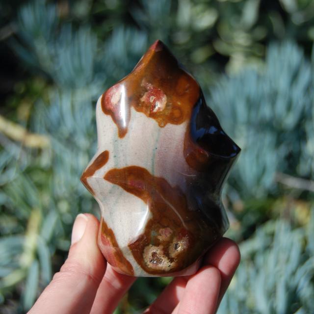 Polychrome Jasper Crystal Flame Tower