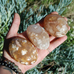 Flower Agate Sakura Agate Crystal Palm Stone