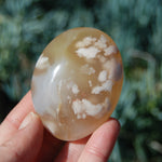 Flower Agate Sakura Agate Crystal Palm Stone
