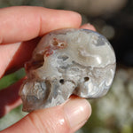 Laguna Lace Agate Carved Crystal Skull Realistic Gemstone Carving 