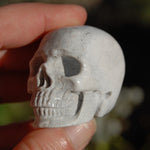 Laguna Lace Agate Carved Crystal Skull Realistic Gemstone Carving