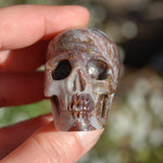 Pietersite Carved Crystal Skull Realistic Gemstone Carving