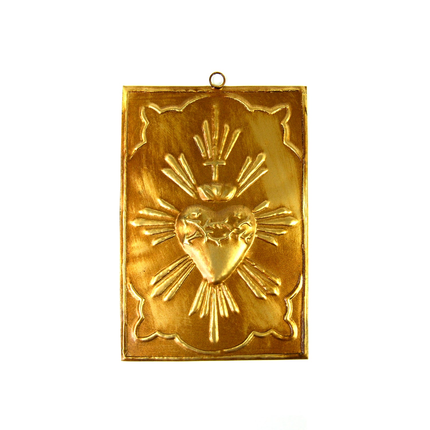 Sacred Heart Ex Voto Milagro Burning Flaming Heart Ornament